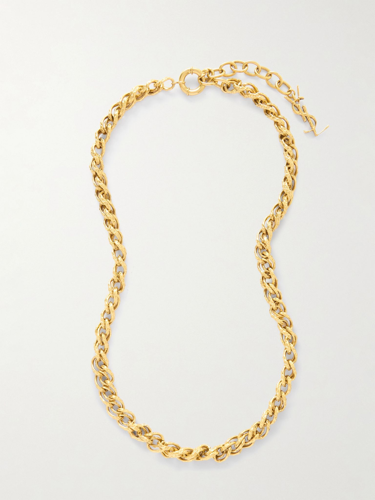 Hammered gold-tone necklace Gold - 1