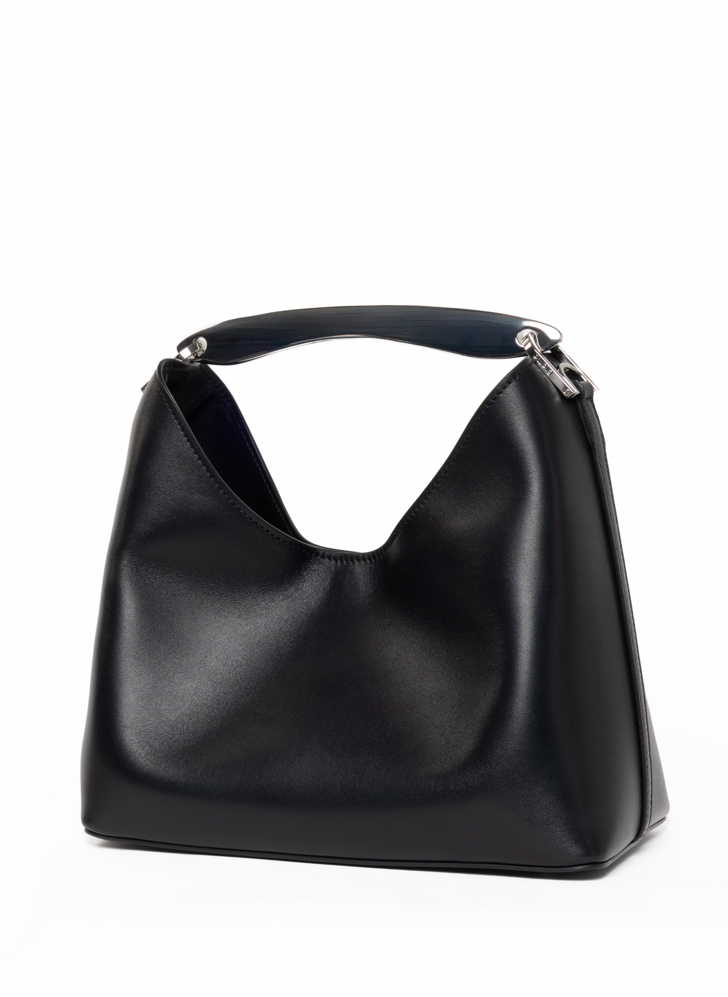 Boomerang Leather Black/Silver Hardware - 3