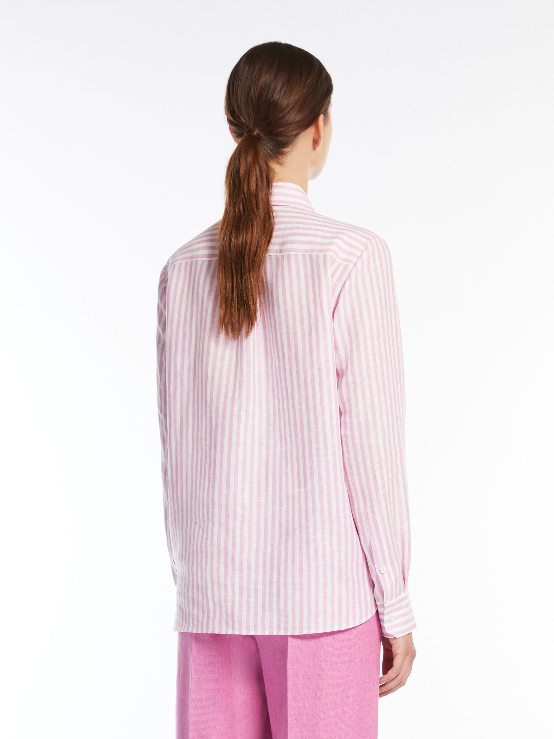 JOSEF Striped linen shirt - 4