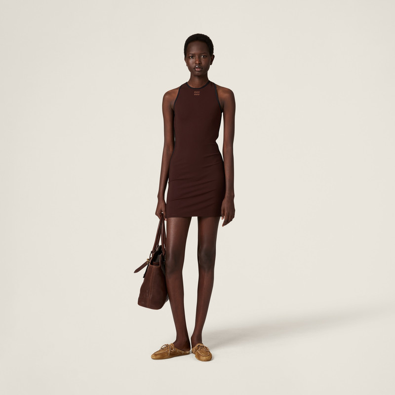 Miu Miu Stretch jersey mini-dress outlook