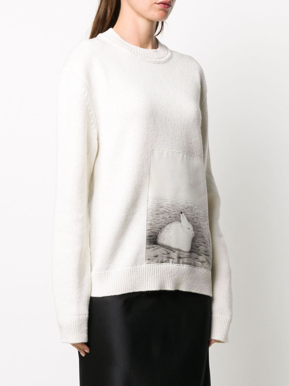 photo print wool jumper - 3