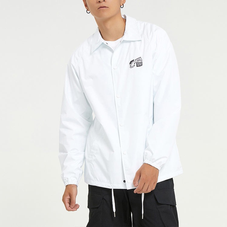 Vans AP Tell A FRD Coach Jacket 'White Black' VN0A54P4WHT - 3