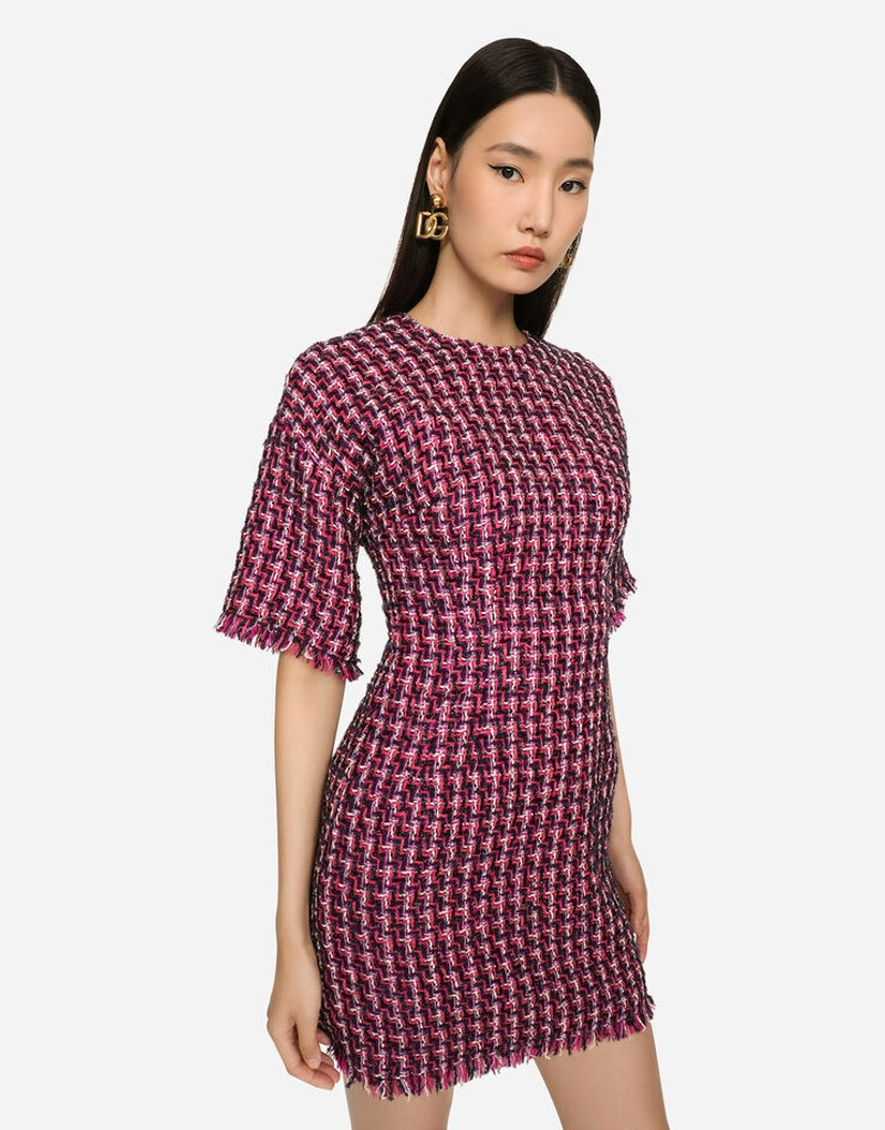 Short tweed fit-and-flare dress 4