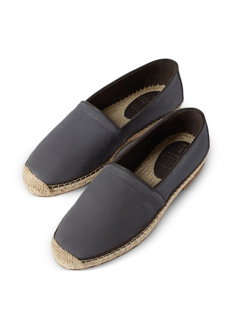 grained-calfskin espadrilles with piping 4