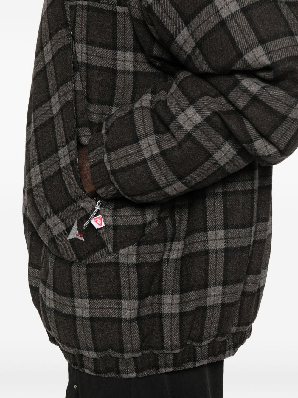 hooded checked jacket - 5