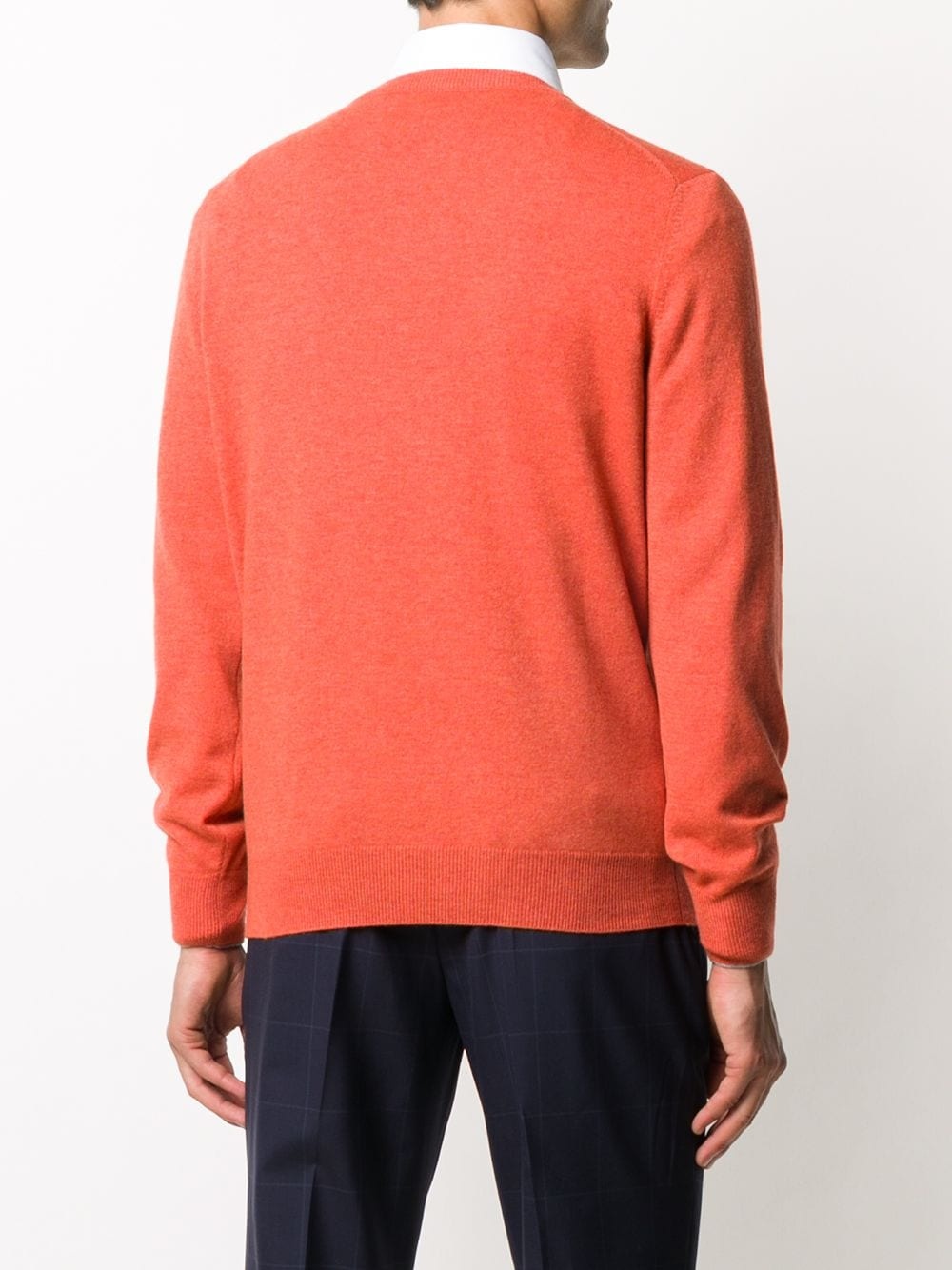 rib-trimmed cashmere jumper - 4