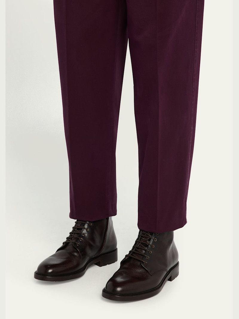 Brunello Cucinelli Men's Burnished Leather Ankle Boots outlook