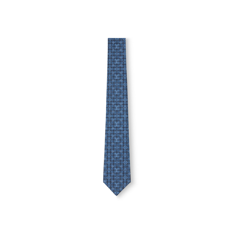 Monogram Windowpane Tie 1
