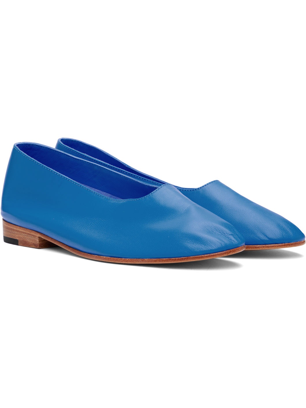 Blue Glove Ballerina Flats - 4