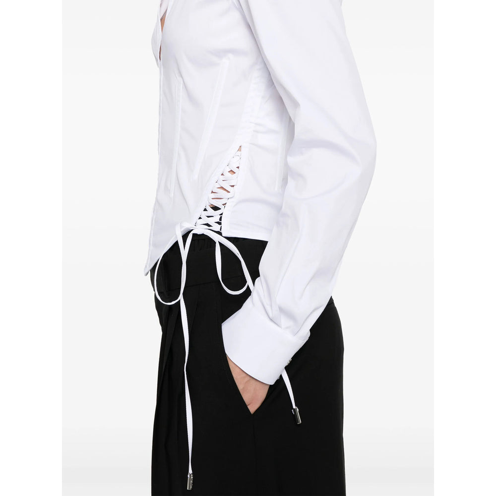 Mugler White Tops - Shirts Women - 5