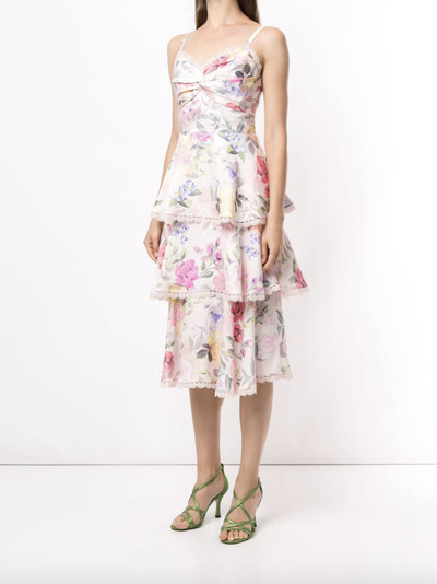 Marchesa TWISTED TIERED LINEN DAY DRESS outlook