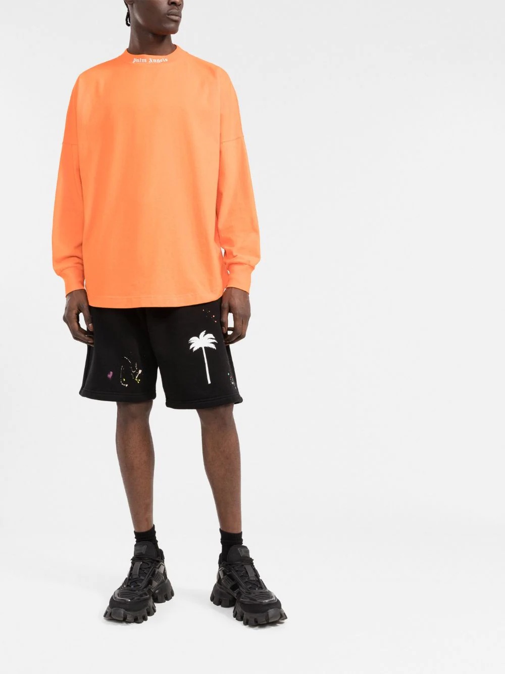 mock neck logo T-shirt - 3