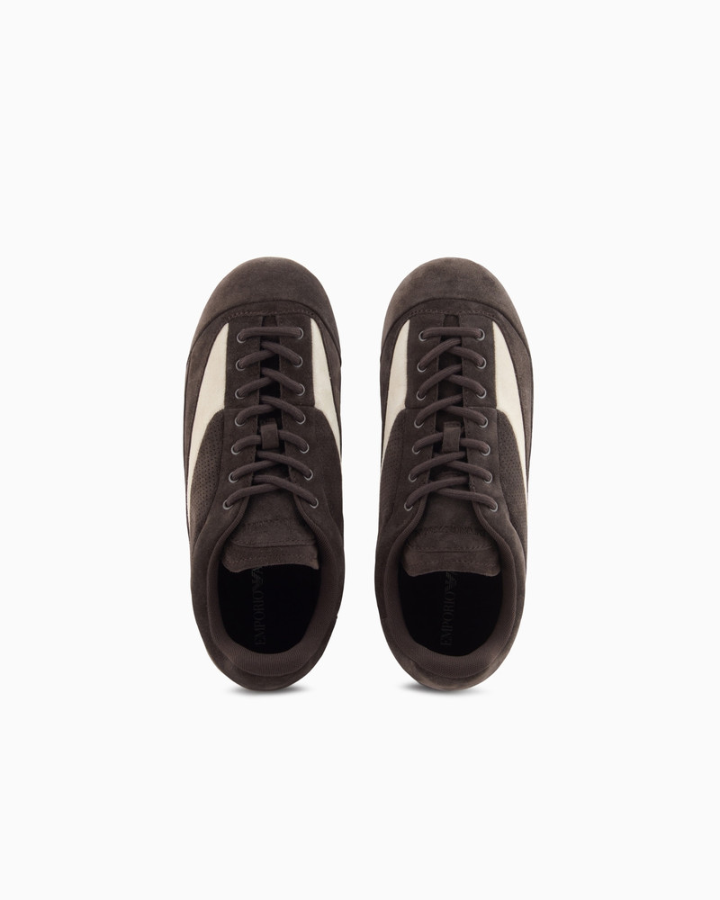 SUEDE SNEAKERS WITH MICRO-PERFORATED DETAILS 3