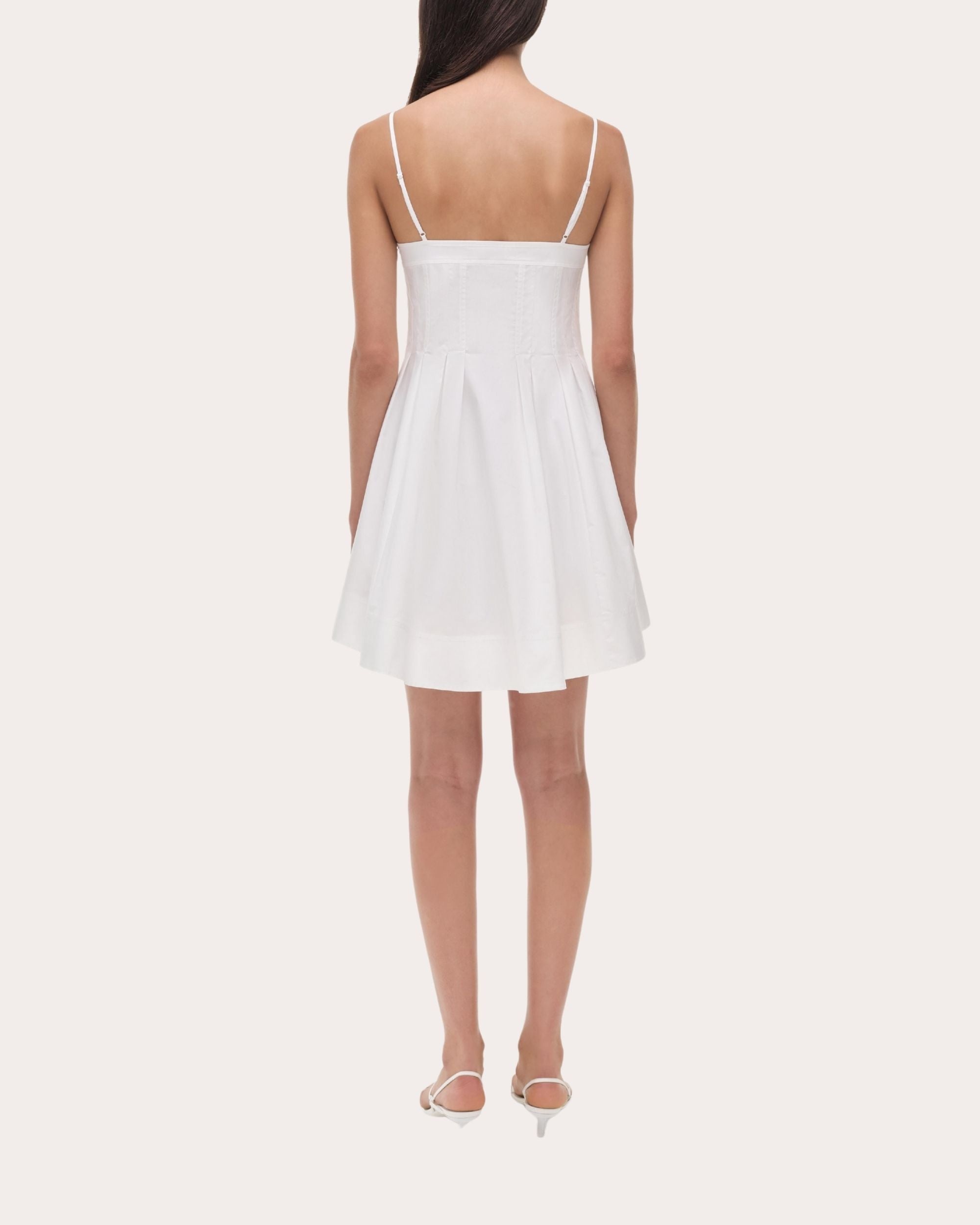 Kitt Poplin Pleated Bustier Mini Dress - 2