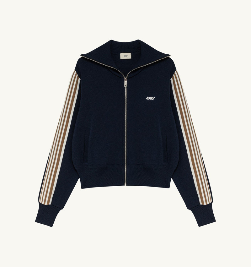 KNITTED TENNIS VISCOSE ZIP JACKET WOMAN 1