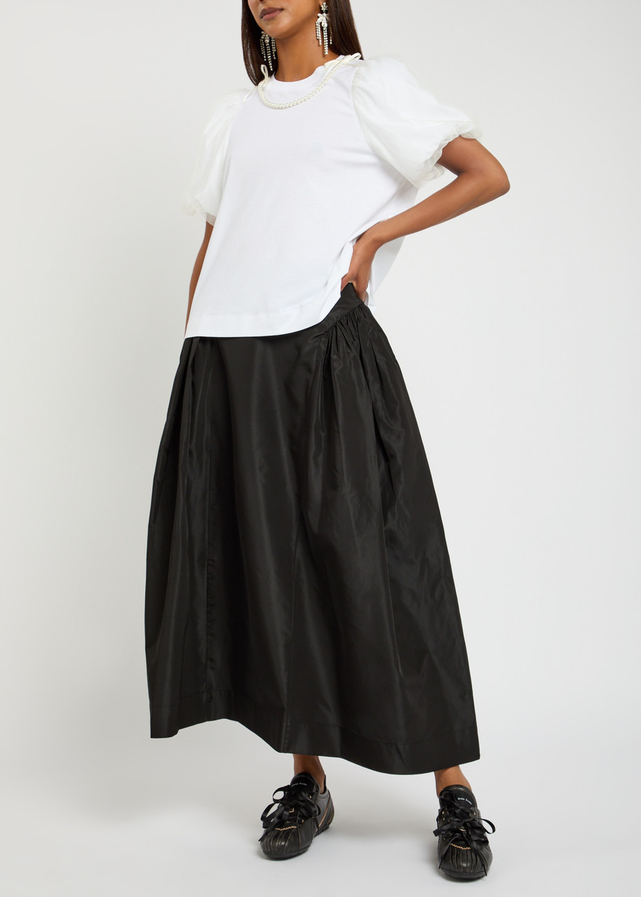 Simone Rocha Tulle Overlay Puff Sleeve Cotton T-shirt - 4