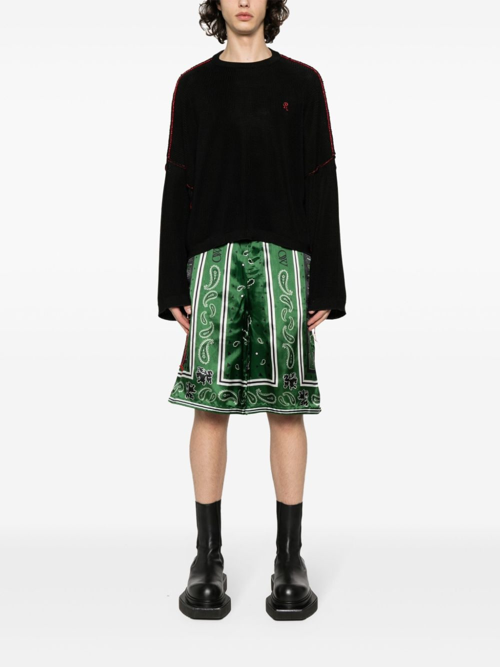 Off White Men Bermuda Shorts With Logo - 2