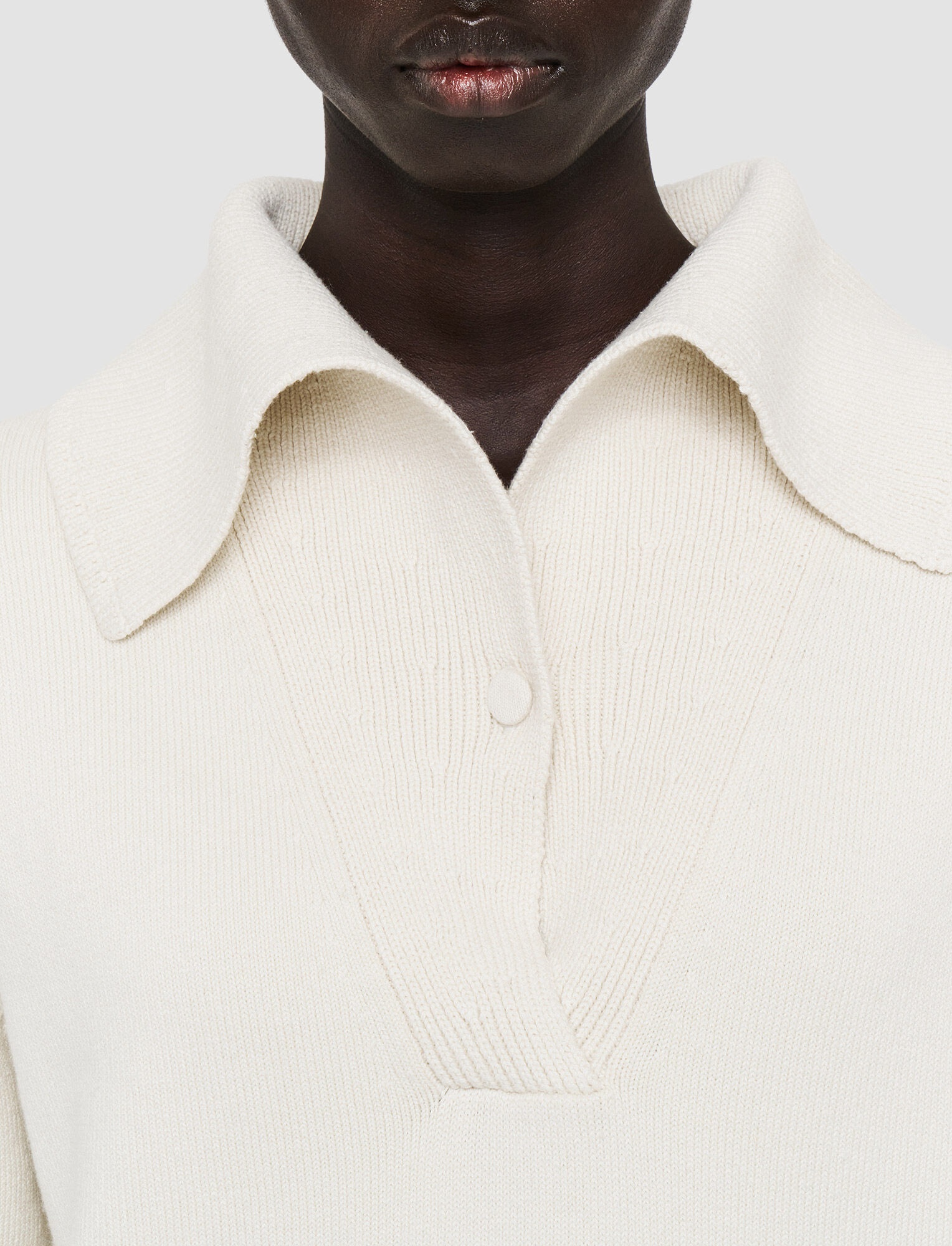 Silk Cashmere Polo Jumper - 5