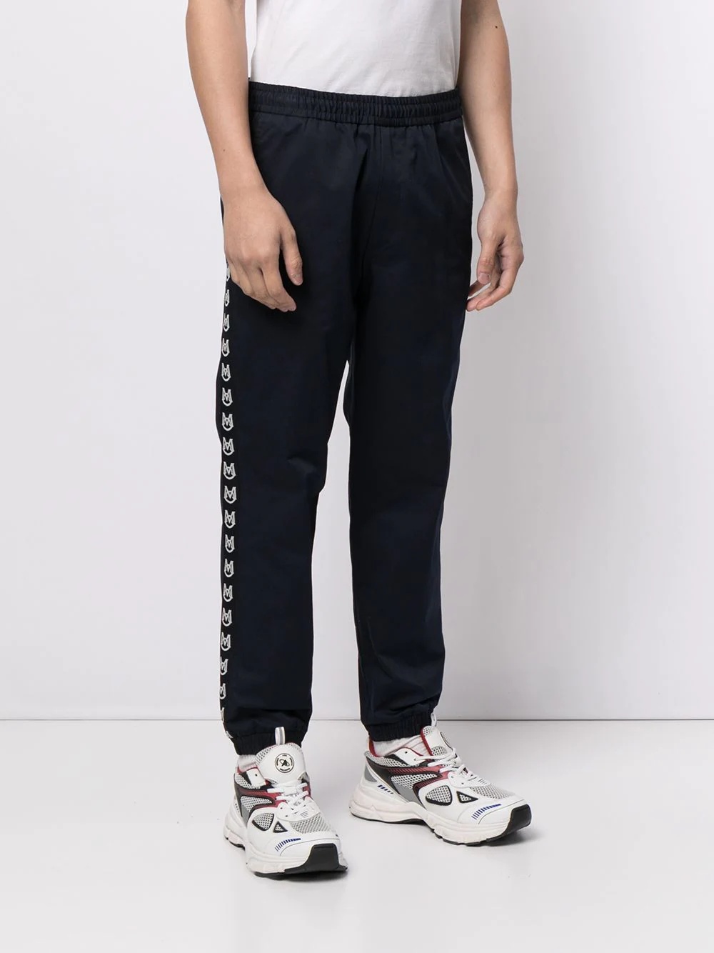 logo-tape track pants - 3