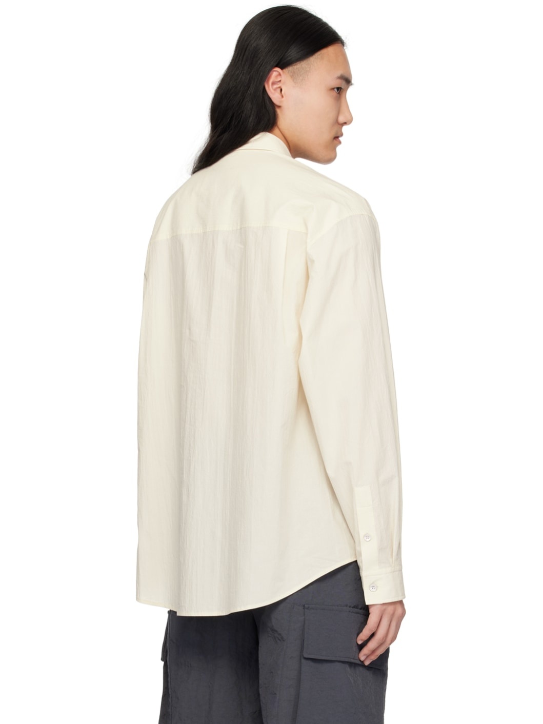 Off-White Crinkled Shirt - 3