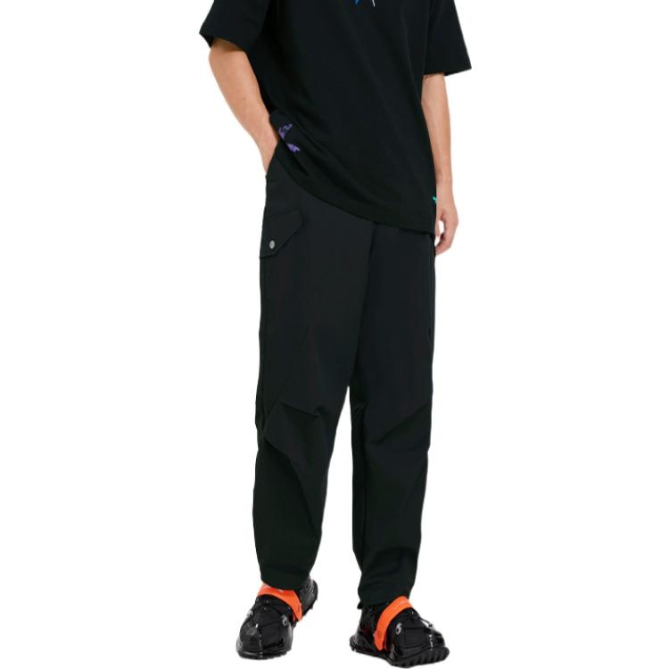 Li-Ning Graphic Cargo Pants 'Black' AKXSB41-1 - 3
