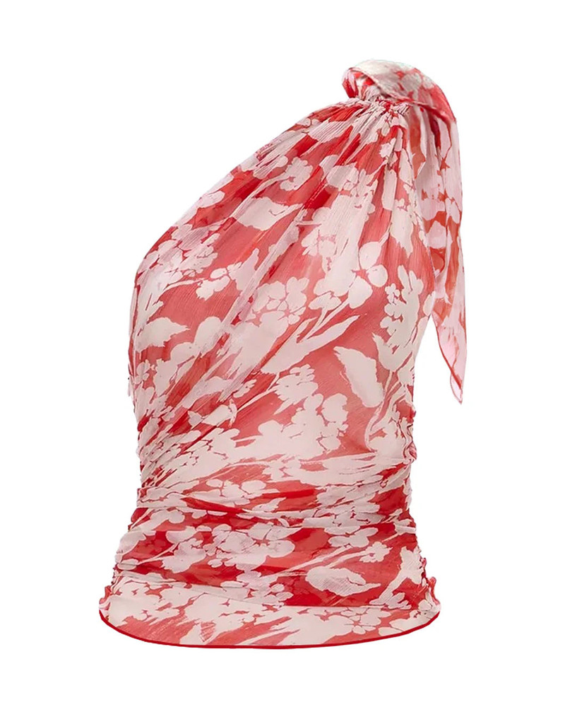 ASYMMETRIC ONE SHOULDER DRAPED TOP 1