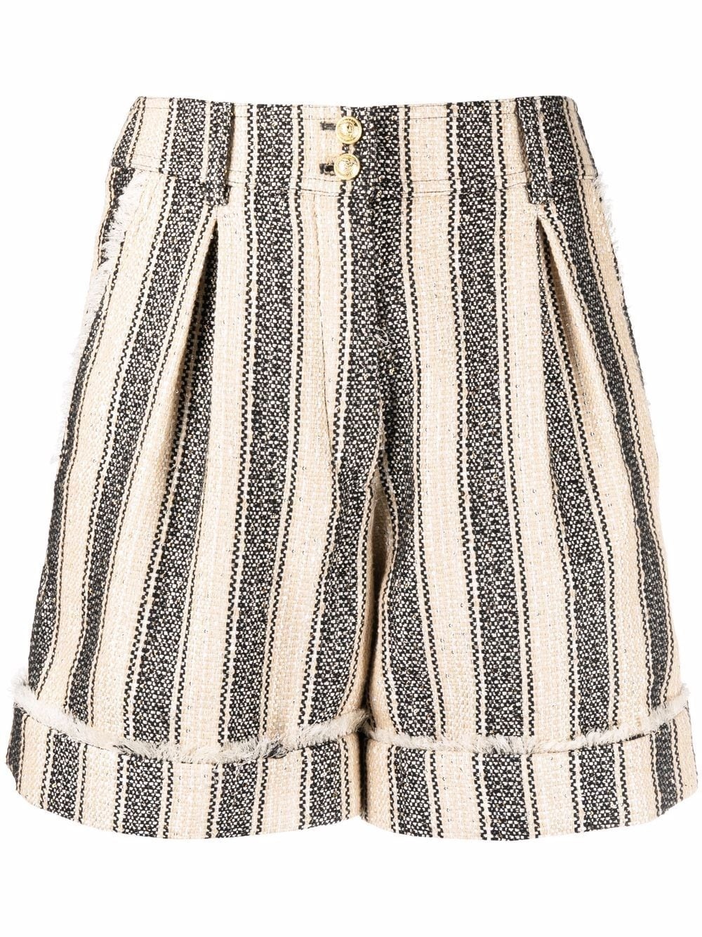 striped pique shorts - 1