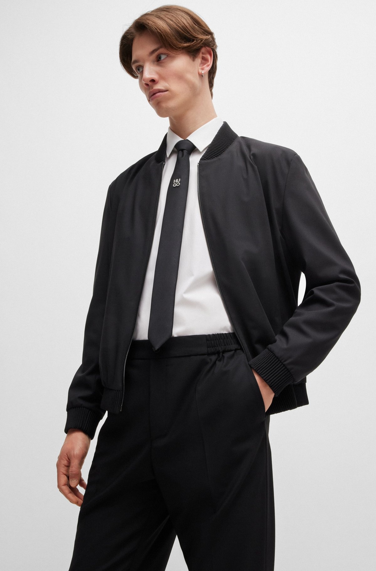 SLIM-FIT TROUSERS IN PERFORMANCE-STRETCH CLOTH - 5