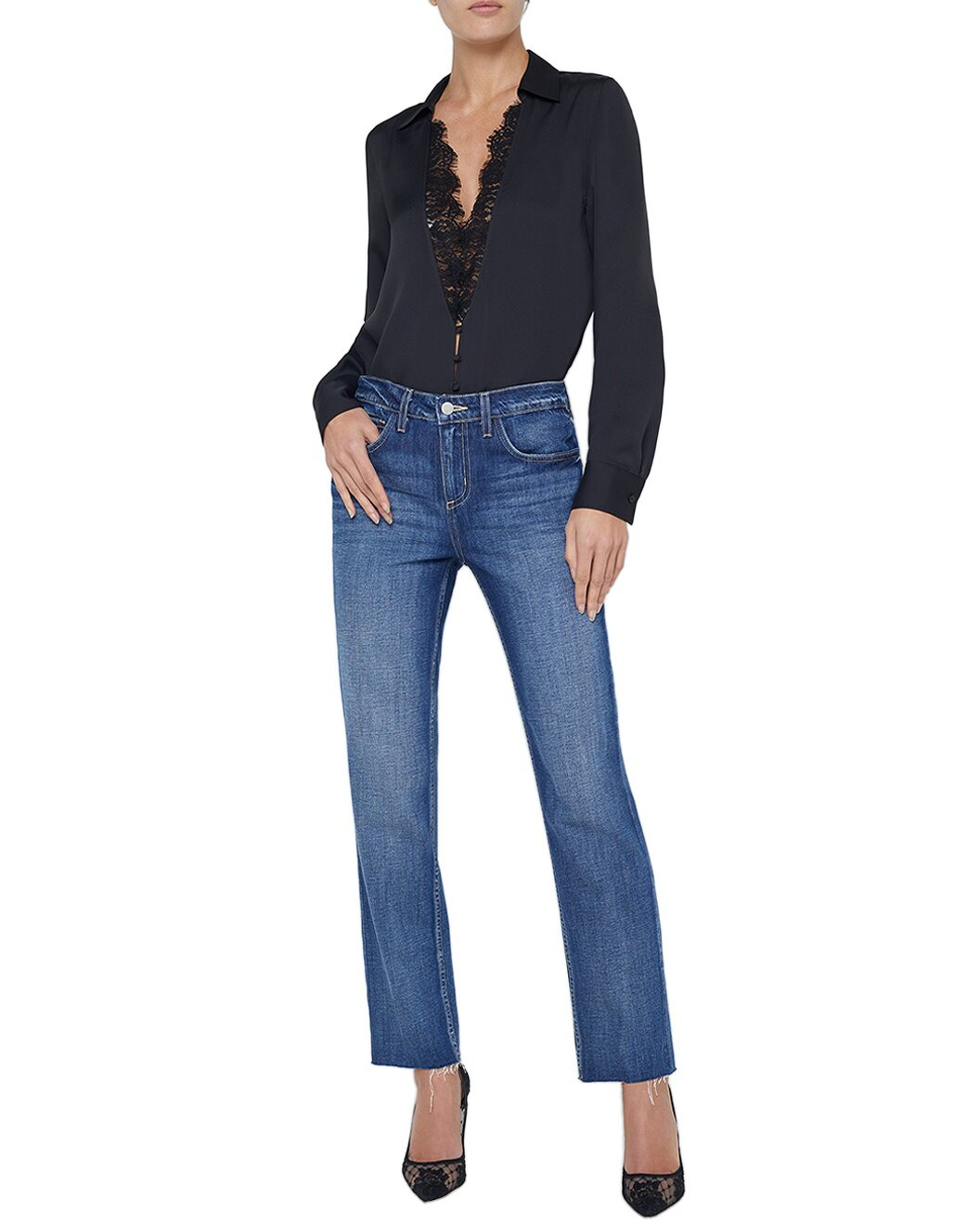 L'AGENCE Milana Low-Rise Stovepipe Jean - 4