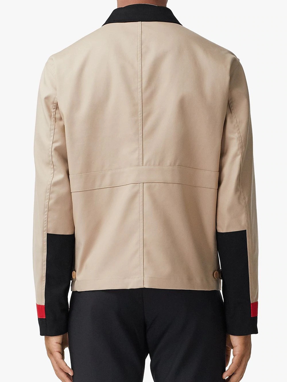 stripe detail gabardine field jacket - 4