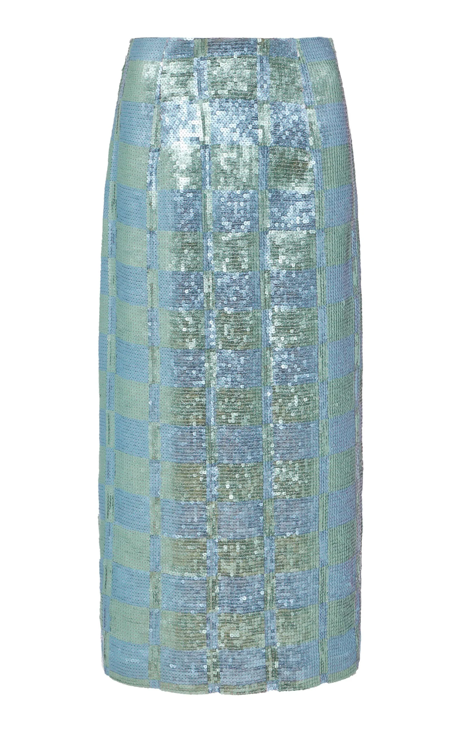 Lucida Gingham Sequin Skirt - 1