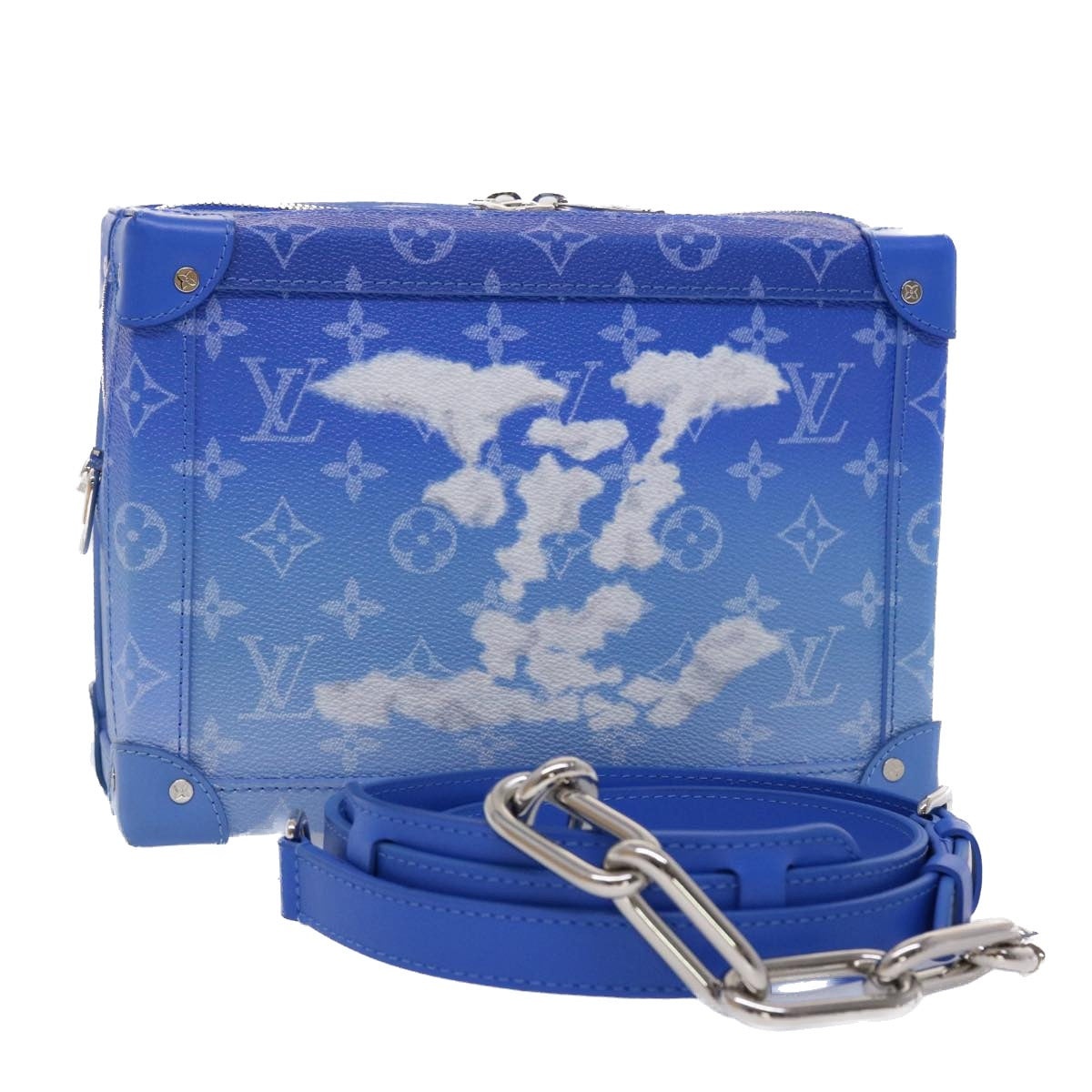 LOUIS VUITTON Monogram Clouds Soft Trunk Shoulder Bag Blue M45430 - 1