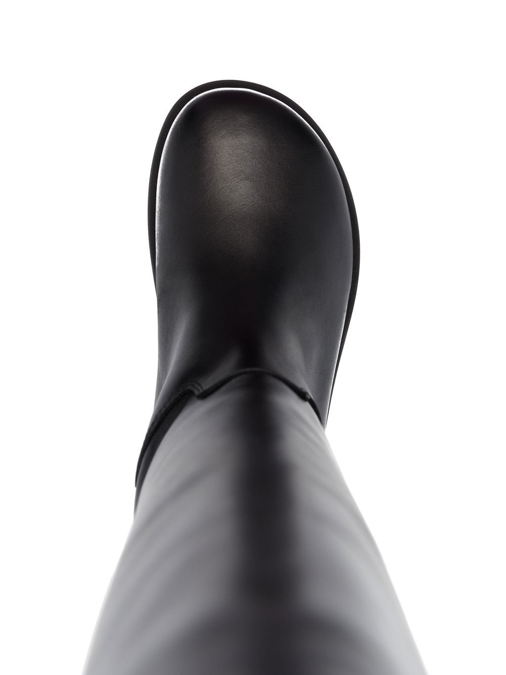 platform-sole leather boots - 7