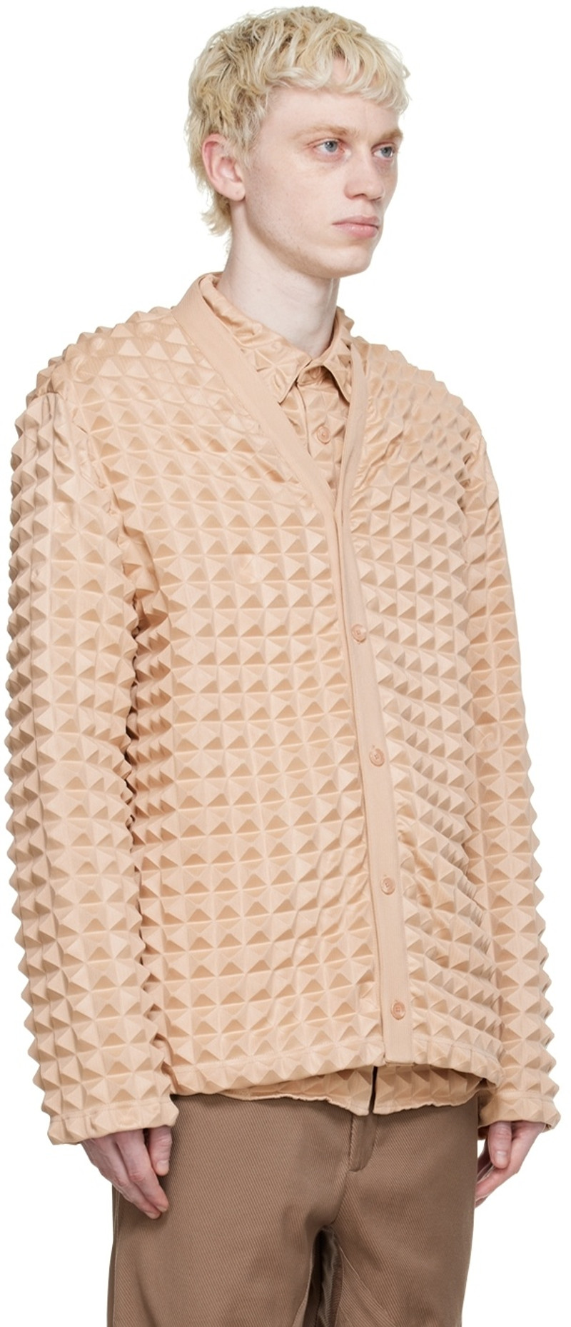 Kanghyuk Beige Polyester Cardigan outlook