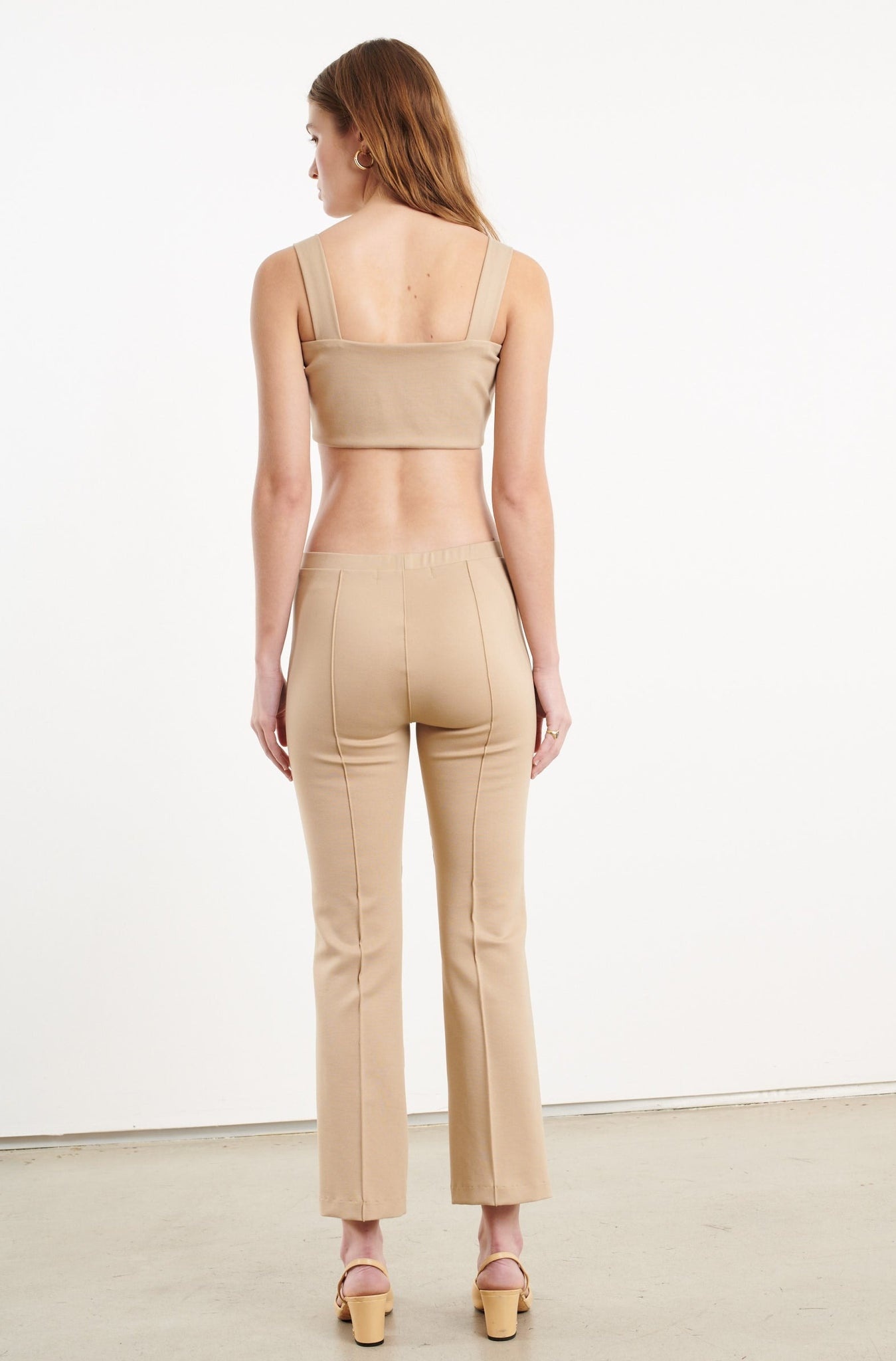 KHAKI MICRO TUBE TOP WITH STRAPS - 4