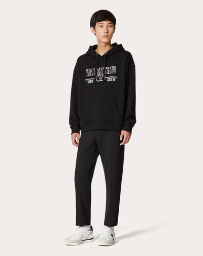 Valentino COTTON HOODED SWEATSHIRT WITH VALENTINO V CREW PRINT outlook