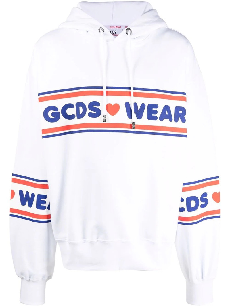 graphic-print cotton hoodie 1