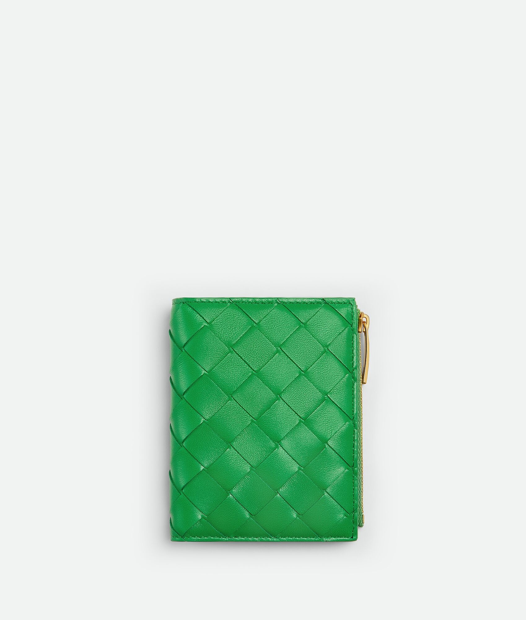 Small Intrecciato Bi-Fold Zip Wallet - 1