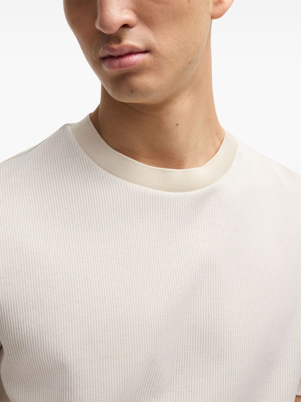 ribbed-knit T-shirt - 5