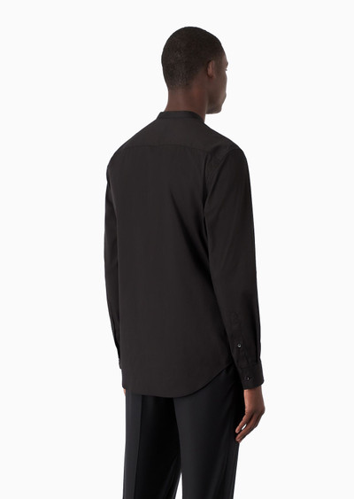 GIORGIO ARMANI Plain-knit stretch cotton Icon shirt outlook