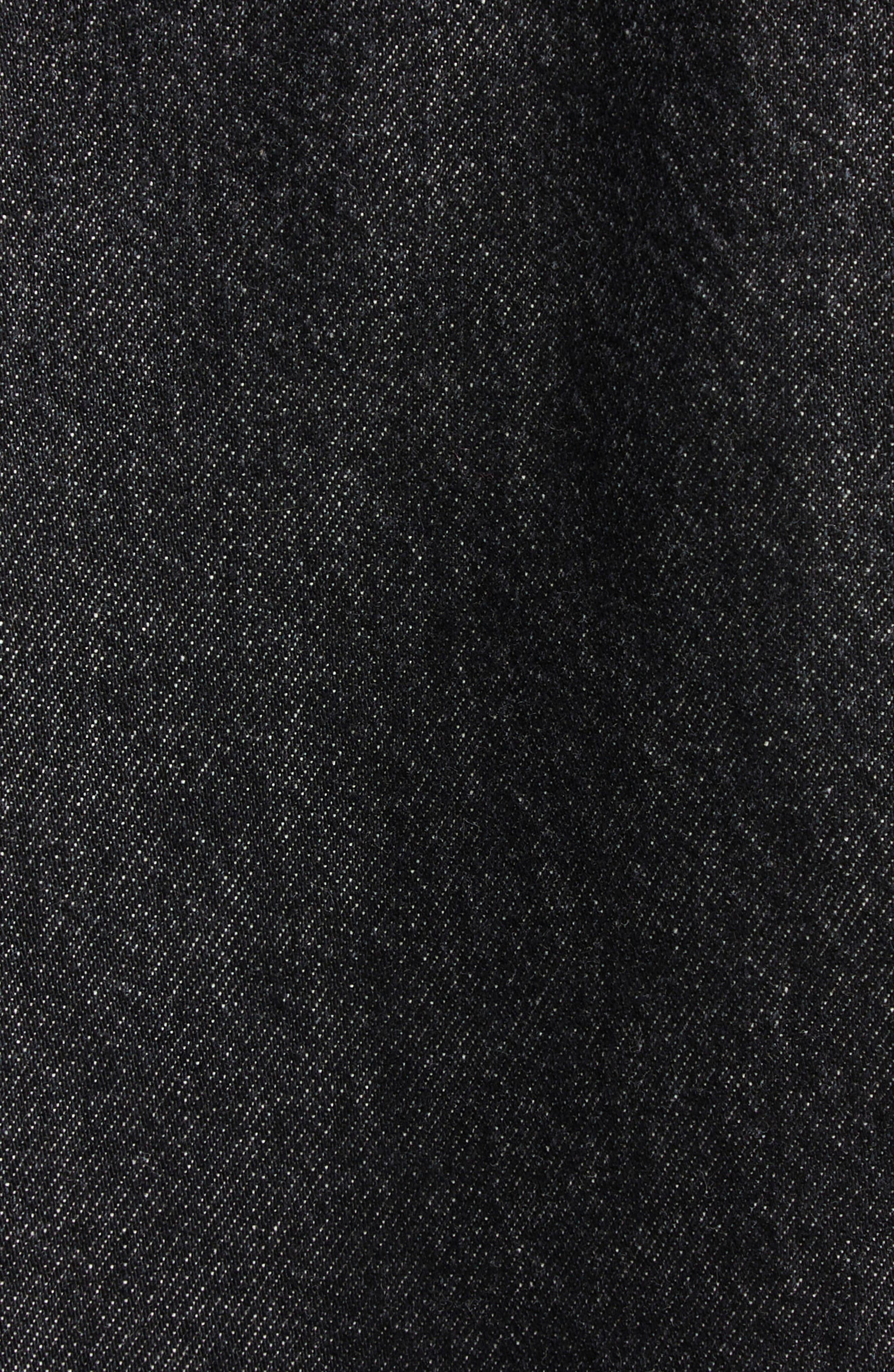 Versace Rip & Repair Denim Trucker Jacket in Black at Nordstrom - 6