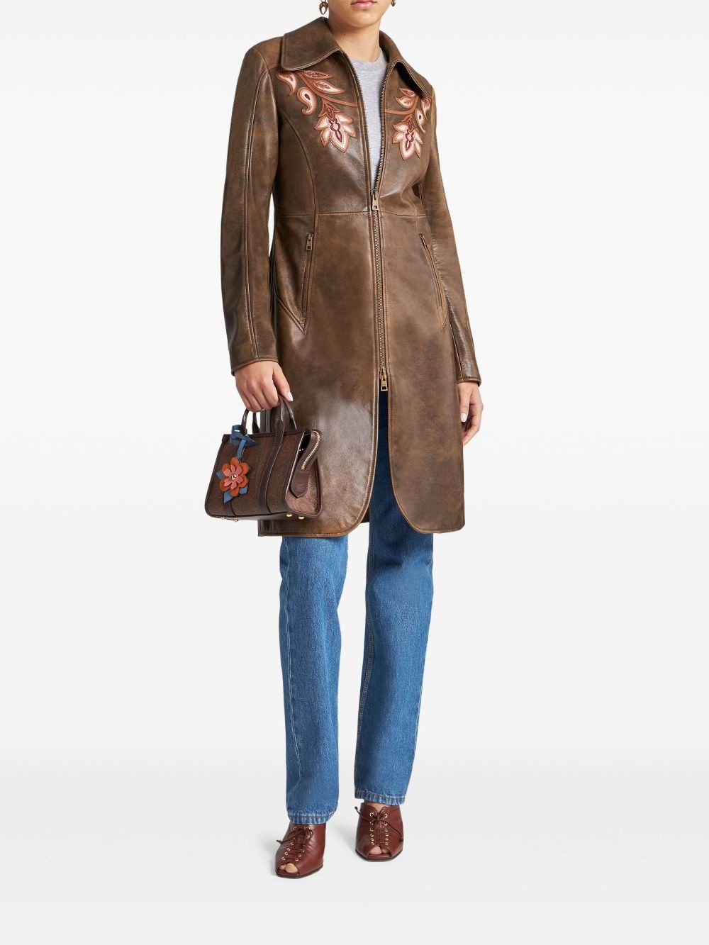 leather coat - 2