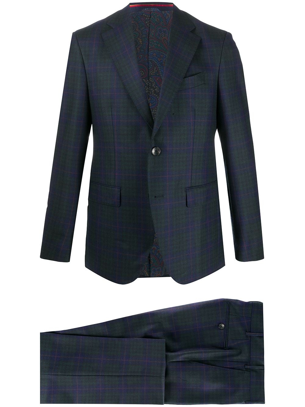 checked two-piece suit - 1