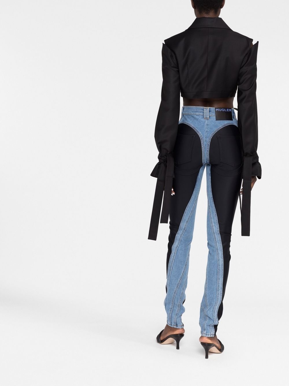 twist-panelled high-waist jeans - 2