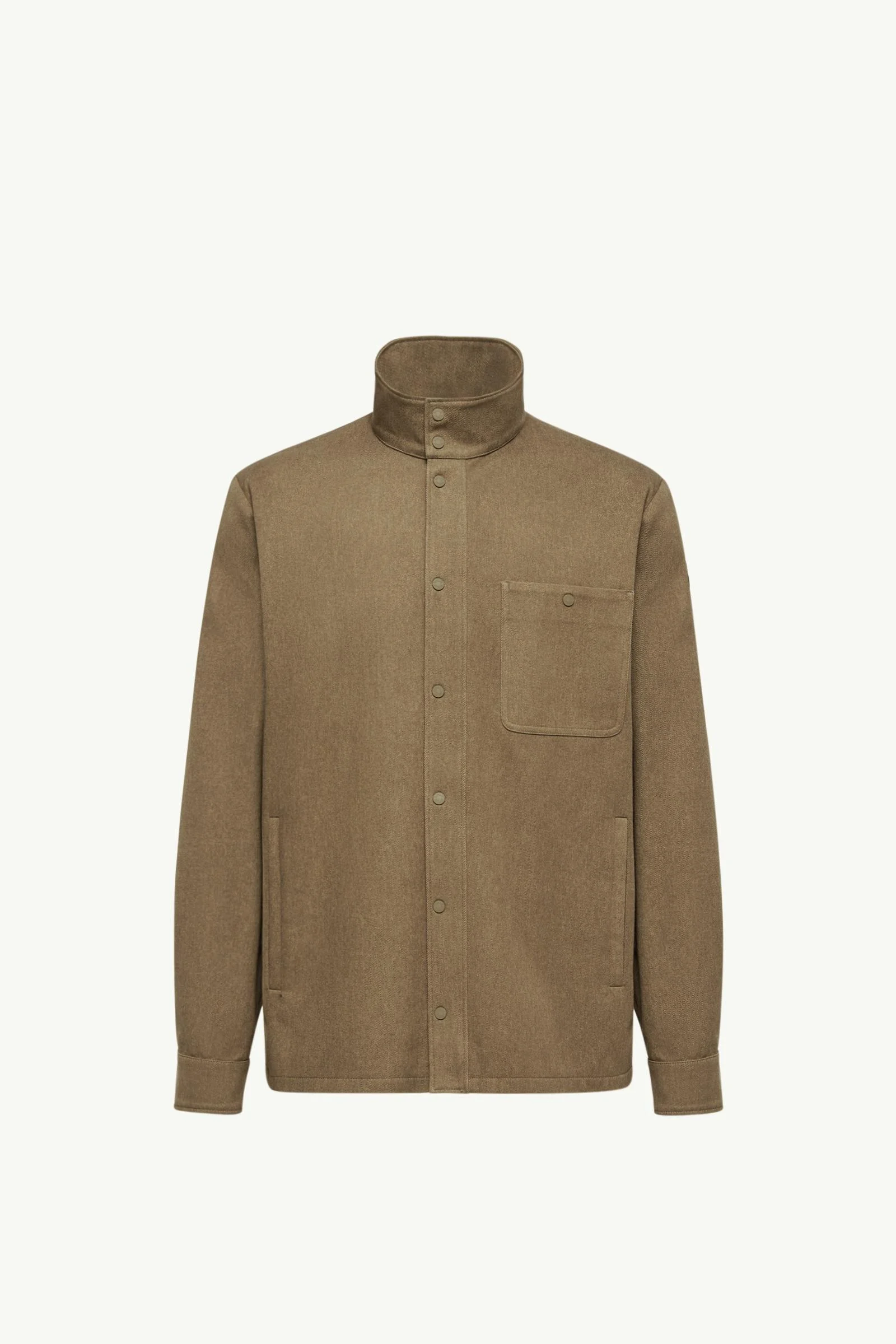 Leather Logo Cotton Jacket - 1