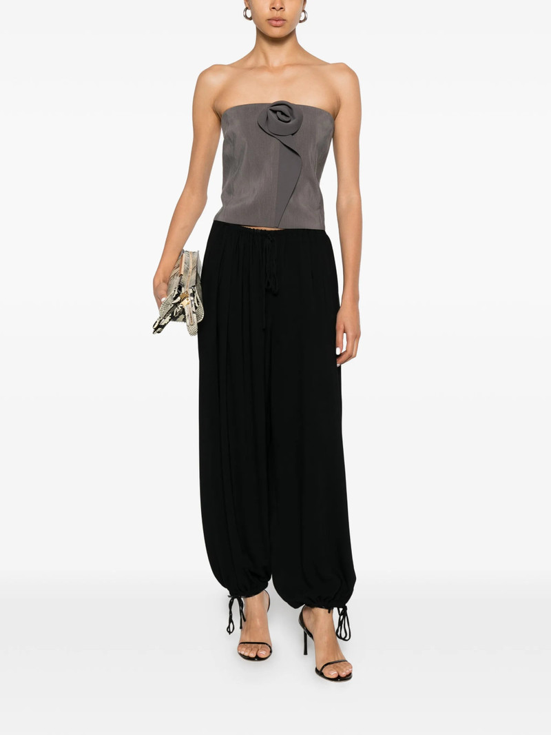 Giorgio Armani Floral-appliqué Strapless Top 4