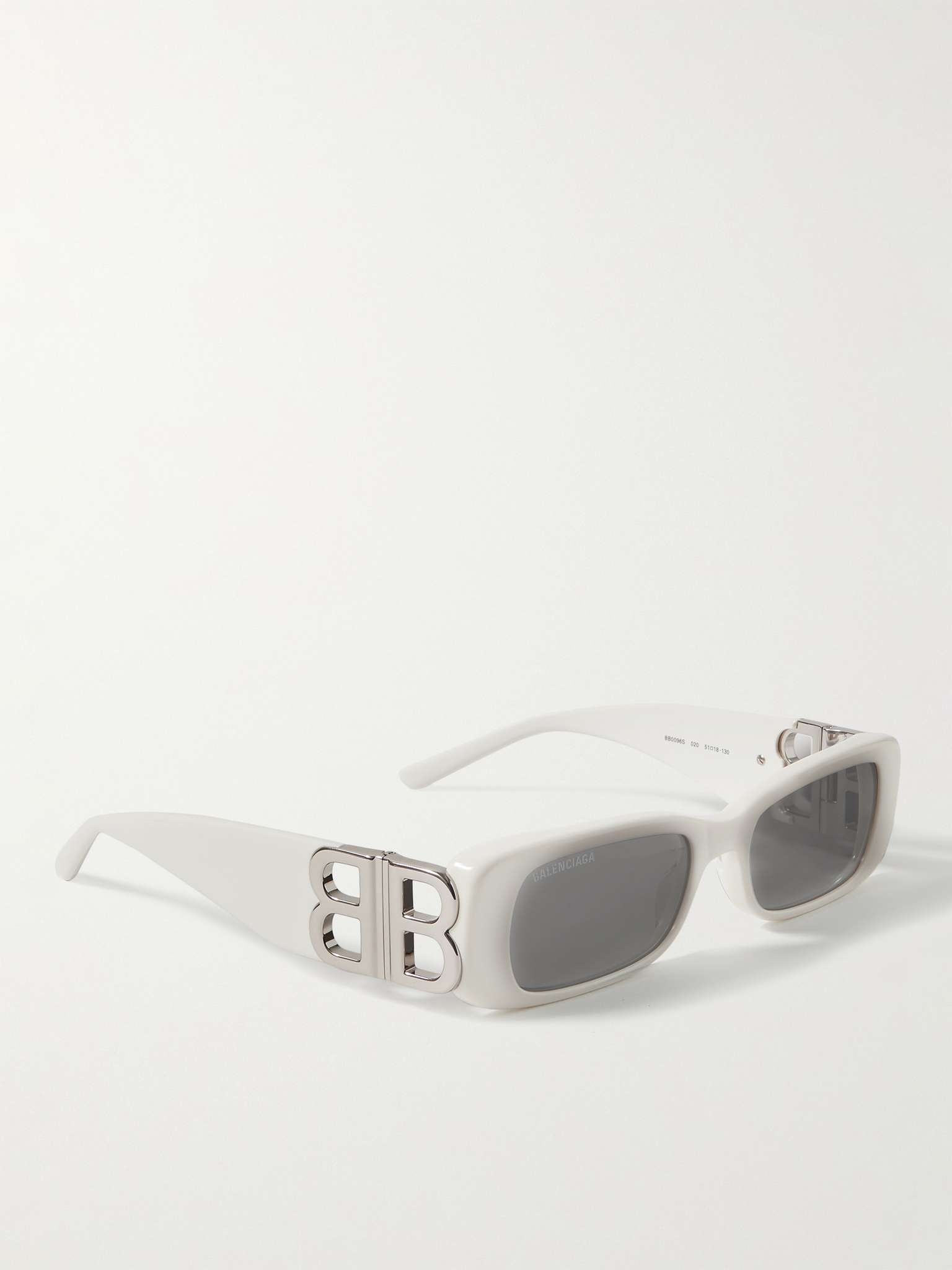 Rectangular-Frame Acetate and Silver-Tone Sunglasses - 3
