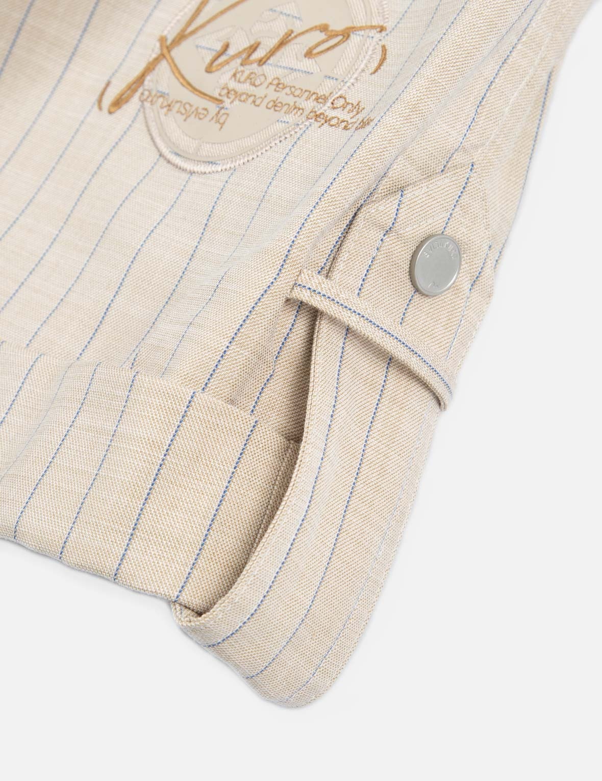 Stripe-pattern Belted Jumpsuit - 13