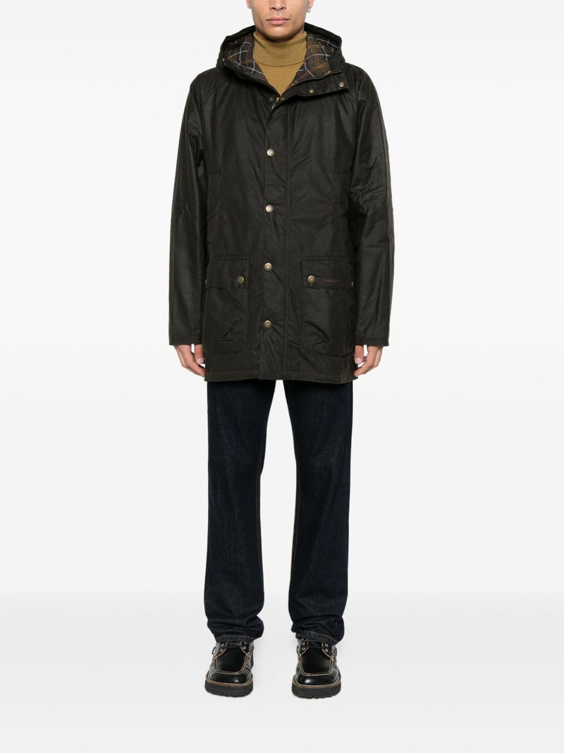 Barbour hooded snap-fit coat outlook