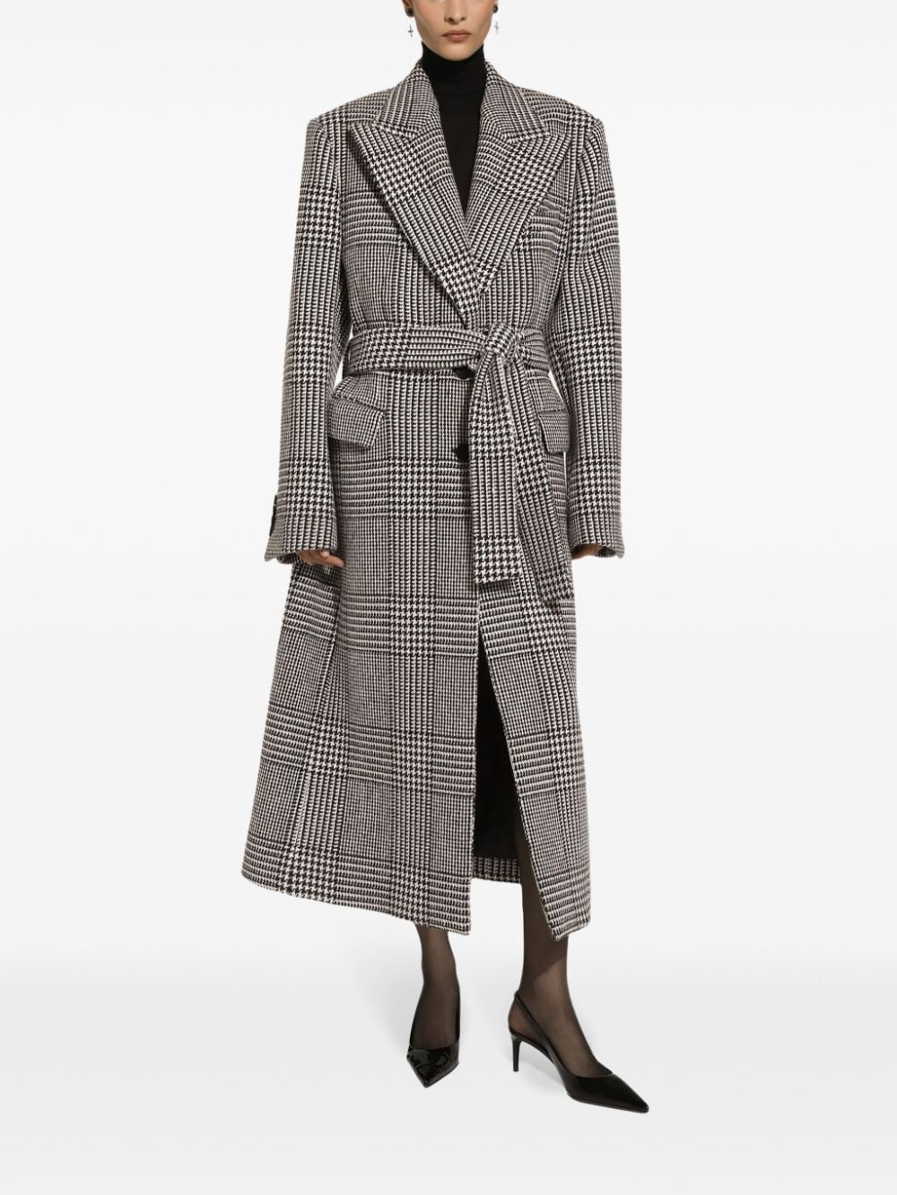 check-pattern coat - 2